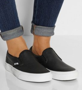 black sneakers